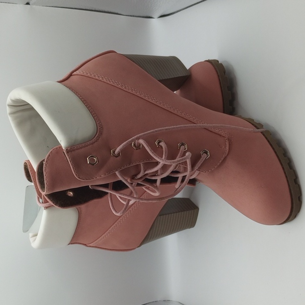 Pink ankle boot
